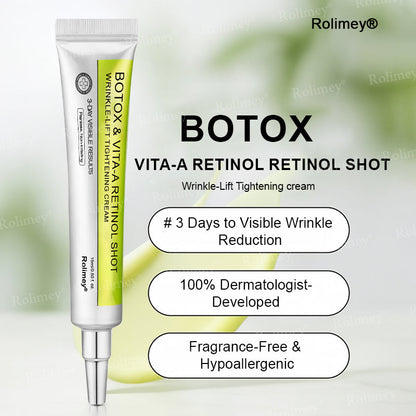 👨🏻‍⚕️ Made and shipped from the USA Rolimey® Botox & Vita-A Retinol Shot Wrinkle-Lift Tightening cream - Last Day Promotion 70% OFF