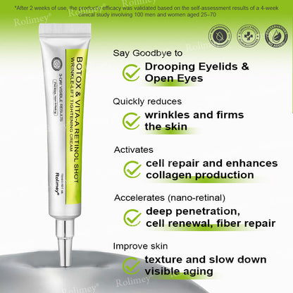 👨🏻‍⚕️ Made and shipped from the USA Rolimey® Botox & Vita-A Retinol Shot Wrinkle-Lift Tightening cream - Last Day Promotion 70% OFF